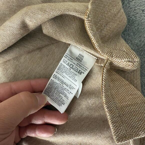 Old navy Classic Fit Pique Polo, beige, XXXL - Picture 3 of 4